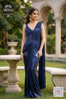 Shivali ABD9/59818 Designer  Navy Blue Pre Stitched Saree