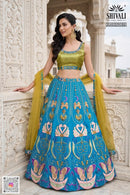 Shivali KRS9/62619 Iconic Trend Blue Embroidered Lehenga