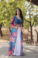 LW 7107 A Faux Georgette Digital Printed Lehenga