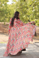 LW 7107 B Faux Georgette Digital Printed Lehenga