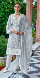 Fepic Rosemeen 1864 D Premium Organza Embroidered Work Pakistani Suit