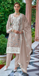 Fepic Rosemeen 1864 C Premium Organza Embroidered Work Pakistani Suit