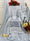 Fepic Rosemeen 1864 D Premium Organza Embroidered Work Pakistani Suit