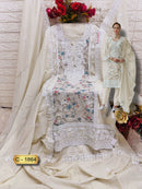 Fepic Rosemeen 1864 A Premium Organza Embroidered Work Pakistani Suit