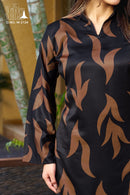 Wonder Woman W 2124 Black & Brown Leaf Print Co Ord Set