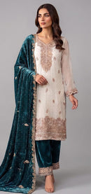 Hoor Tex HF 741 B Designer Hevay Jimmy Choo Pakistani Suit