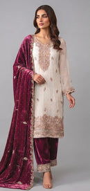Hoor Tex HF 741 D Designer Hevay Jimmy Choo Pakistani Suit