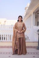 KA 1229 B Designer Zari Sequins Embroidered Work Sharara