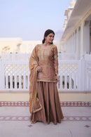 KA 1229 B Designer Zari Sequins Embroidered Work Sharara