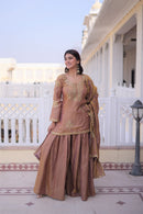 KA 1229 B Designer Zari Sequins Embroidered Work Sharara