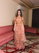 KR 108 Pure Organza Floral Digital Printed Lehenga