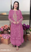 Johra Tex JT 133 J Fox Georgette Embroidered Work Pakistani Suit