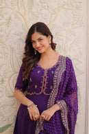 LW 9328 A Faux Geogette  Sequins Embroidered Work Gown