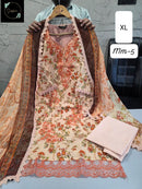 Sapphire Vol 5 06 Pure Cotton Self Embroidery Work Pakistani Suit