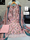 Sapphire Vol 5 04 Pure Cotton Self Embroidery Work Pakistani Suit