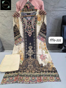 Sapphire MS 101 A Pure Viscose Maslin Digital Printed Pakistani Suit
