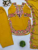 SRK 5348 Pure Heavy Georgette Embroidery Thread Work Suit