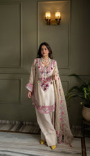 SRK 5348 B Pure Heavy Georgette Embroidery Thread Work Suit