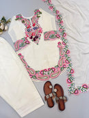 SRK 5348 B Pure Heavy Georgette Embroidery Thread Work Suit