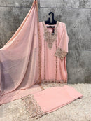 Hoor Tex HF 380 B Hevy Georgette Embroidered Work Pakistani Suit