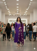 LG 2053 Premium Roman Silk Embroidery Work Suit