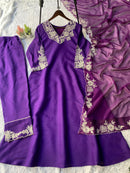 LG 2053 Premium Roman Silk Embroidery Work Suit