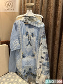 Maria.B 1096 Pastel Blue Embroidered Work Pakistani Suit