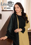 Laxuria Trendz 1602 B Designer Straight Heavy Embroidered Pakistani Suit