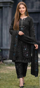 NFS 1189 D Classic Straight Embroidered Work Pakistani Suit