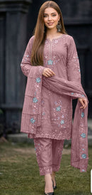 NFS 1189 A Classic Straight Embroidered Work Pakistani Suit