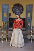 LW 7163 A Designer Sequins & Zari Embroidered Work Lehenga