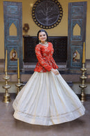 LW 7163 A Designer Sequins & Zari Embroidered Work Lehenga