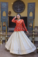 LW 7163 A Designer Sequins & Zari Embroidered Work Lehenga