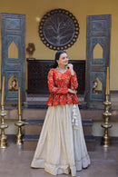 LW 7163 A Designer Sequins & Zari Embroidered Work Lehenga
