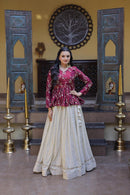 LW 7163 B Designer Sequins & Zari Embroidered Work Lehenga
