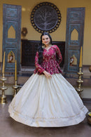 LW 7163 B Designer Sequins & Zari Embroidered Work Lehenga
