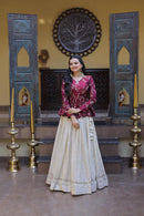 LW 7163 B Designer Sequins & Zari Embroidered Work Lehenga