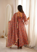 GSF 57 Designer Multi Color Printed Anarkali Gown