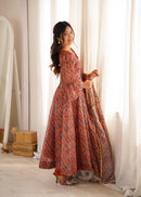 GSF 57 Designer Multi Color Printed Anarkali Gown