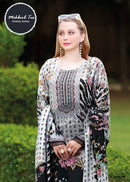 Mehbbob Tex 1680 Pure Viscose  Maslin Digital Printed Pakistani Suit