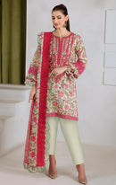 Alzohaib Az 1551 Designer Pure Cotton Patch Work Pakistani Suit