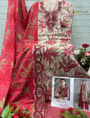 Alzohaib Az 1550 Designer Pure Cotton Patch Work Pakistani Suit