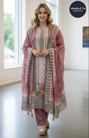Mehbbob Tex 1812 A Premium Viscose  Maslin Digital Printed Pakistani Suit