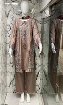 VS 2730 A Premium Reyon Satin Embroidery Work Pakistani Suit