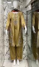 VS 2730 B Premium Reyon Satin Embroidery Work Pakistani Suit