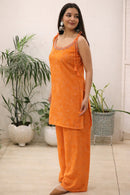 KR 115 Premium Orange Bandhani Print Co Ord Set