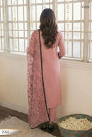 Alizeh 7027 Baby Pink Cotton Embroidered Work Pakistani Suit