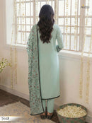 Alizeh 7028 Blue Cotton Embroidered Work Pakistani Suit