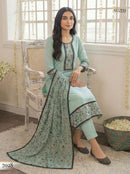 Alizeh 7028 Blue Cotton Embroidered Work Pakistani Suit