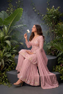 Aurraa Designer 1022 Premium Chinon Work Sharara Suit